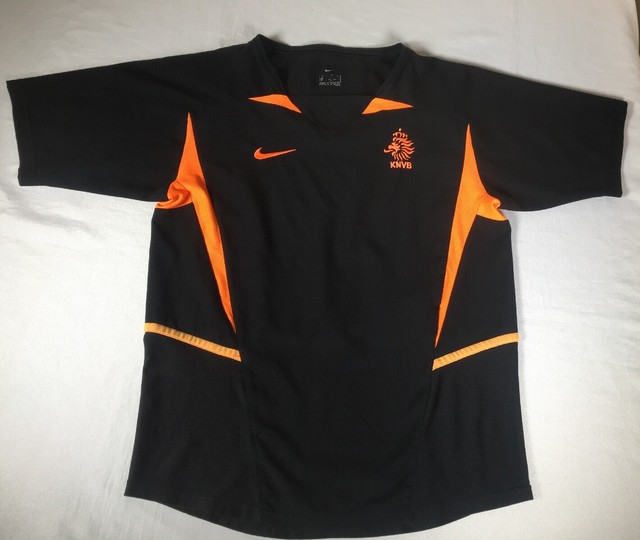 Netherlands Holland 2002 03 NIKE Black Soccer Jersey Football Shirt