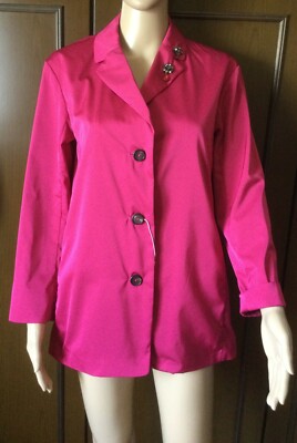 Jacket in anti-drop fabric S Max Mara Woman, fuchsia color, size 46 Giacca  Donna