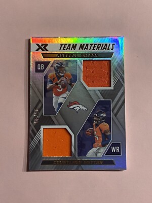 Russell Wilson Courtland Sutton Panini Xr Team Materials Dual Jersey /49