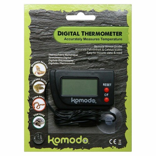 Komodo Digital Thermometer Snake Reptile Vivarium Temperature Gauge