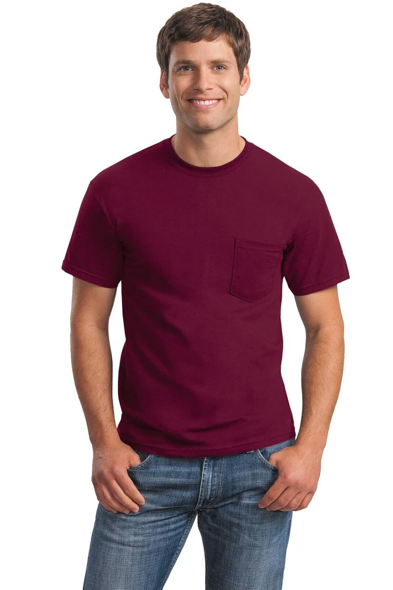 Gildan Uomo Classic T-Shirt A Maniche Corte – Pacco Da 2, 100% Cotone, 150 G/m², Colore Ash/Violetto, Taglia SML