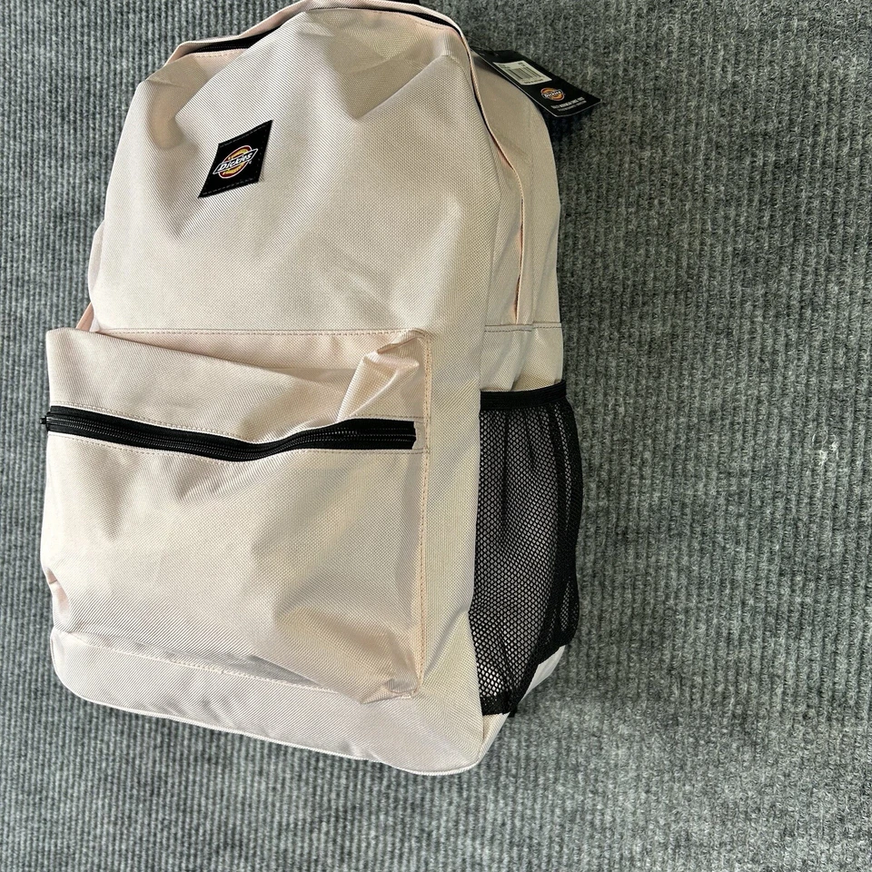 Nueva Mochila Dickies Rosa 2 Bolsillos Botella de Agua Bolsillo Lateral Escuela Todos los Días Foto 2 de 4