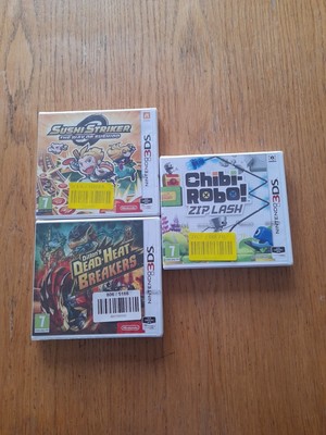 Nintendo 3DS Sealed Spiele x 3 Sushi Striker, Chibi-Robo, Dillon's Dead-Heat...