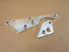 NEW HPI BAJA 5B 5T SILVER ALUMINUM HD ENGINE MOUNT BRACES LEFT & RIGHT ROVAN