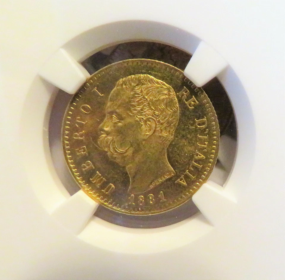 1881R Italy Gold 20 Lire NGC MS63 * FREE Shipping * - Image 4 of 4