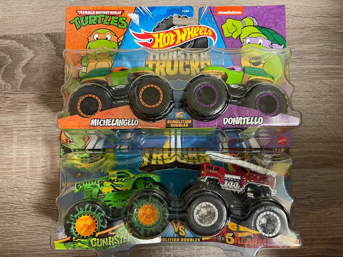 Hot Wheels Monster Trucks Ninja Turtles & Gunkster/5 Alarm 2