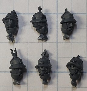 Warhammer Cities of Sigmar Bits Freeguild Fusiliers Helmet Heads x6 Female