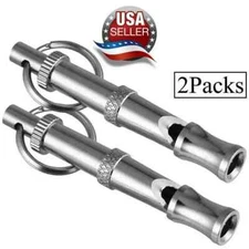 2 Pcs Set Adjustable Dog Obedience Stop Barking Hot Pet Dog Training Whistle