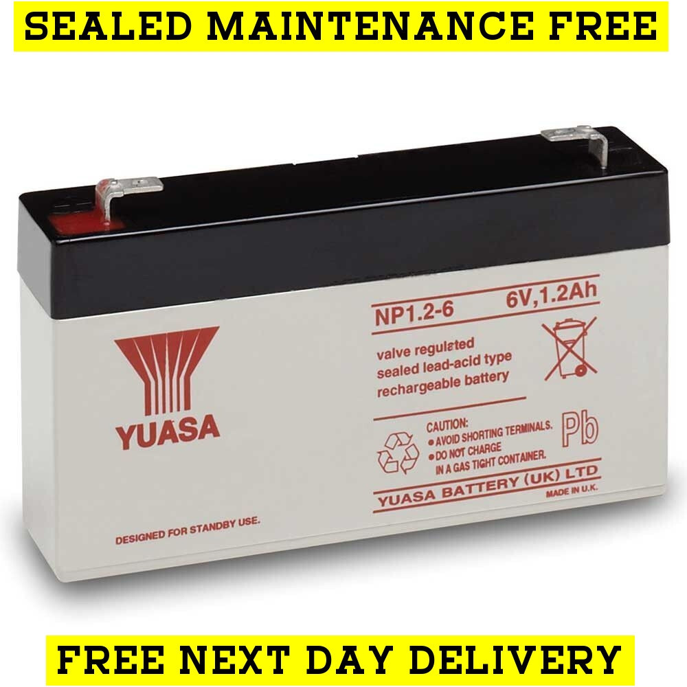 YUASA 12 V 1.2AH (1.3AH) Batteria Ricaricabile Sicurezza - Foto 5