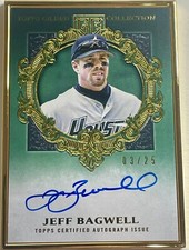 2022 Topps Gilded Collection Jeff Bagwell Auto HOF HAFA-JB #03/25 Astros