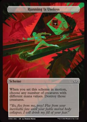 x1 Running is Useless - OVERSIZE C MTG Commander: Duskmourn: House of Horror M/N