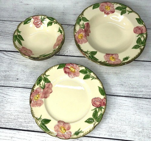 Franciscan China Bread Plates & Bowls Desert Rose Earthenware Lot of 6 - Picture 7 of 12