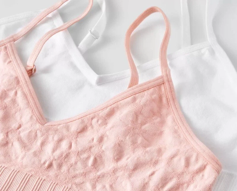 Sujetador sin costuras 2pk para niñas nuevo con etiquetas - Cat & Jack rosa/blanco - XL Foto 4 de 4