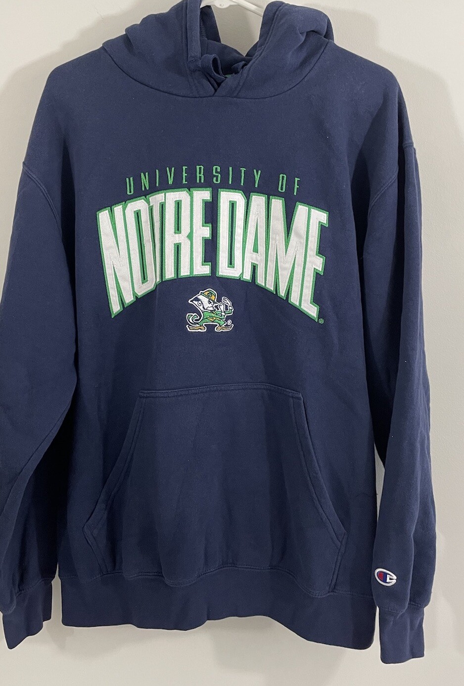 Champion University Of Notre Dame Hoodie Sweatshirt Mens large Fighting Irish