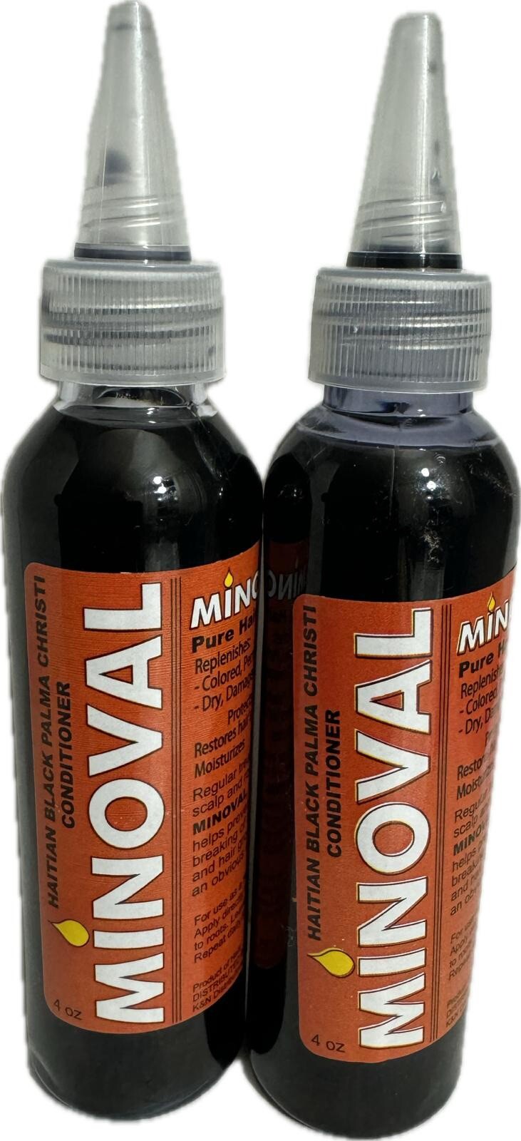 100% Pure Putr Haitian Palma Christi Oil  2 Bottle 4 0z Each