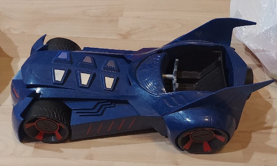 BATMAN Power Attack Total Destruction Blue Batmobile Mattel W7232 DC comics  - Image 2 of 3