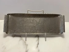 Vintage Arthur Armour Aluminum Art Deco Mid Century Tray Butterfly Fairycore