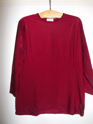 Bianca, wunderschönes, edles 1/1-Arm-shirt in weinrot, Gr. XL, wie neu