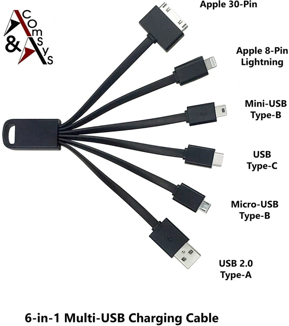 Multi Charger - USB-A USB-C MicroUSB Lightning