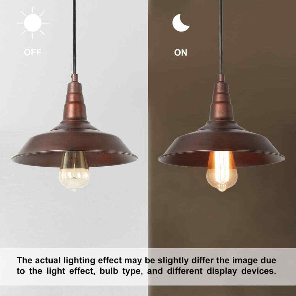 LNC 1-Light Bronze Rustic Industrial Chandelier Barn Light Pendant Ceiling Light