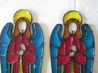 Lot of 2 ANGEL w/ Halo Suncatcher Acrylic Plastic Stained Glass Flat Christmas — photo 8