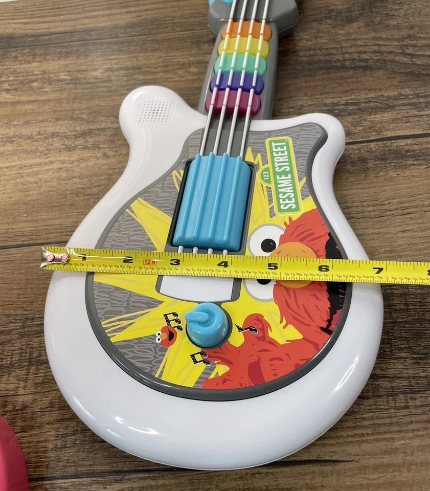 Sesame Street Elmo Guitar Rock 2010 Hasbro Musical Light Up Sounds White 1 - Image 4 of 4