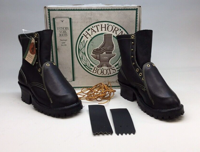 Hathorn 108VSTEH Safety Work Boots Mens Size 7D Black Leather 8