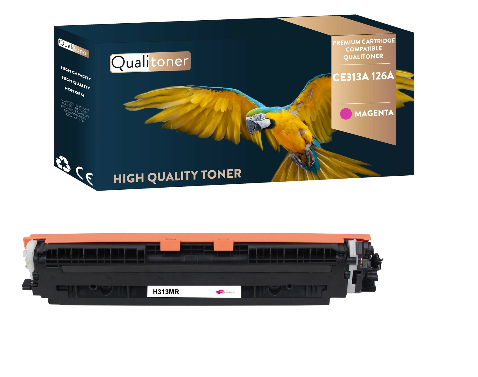 Toner CE313A 126A magenta Qualitoner idéal pour dossiers de présentation créatifs
