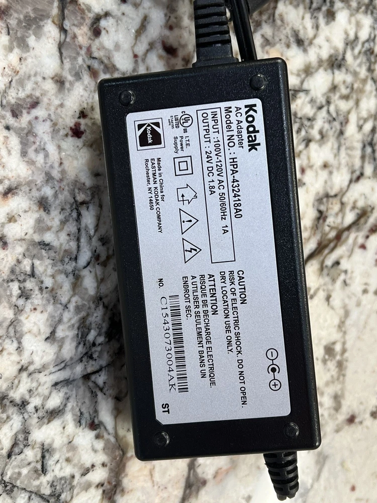 Kodak Easyshare Series 3 Photo Printer Dock Power Supply AC Adapter HPA-432418A0