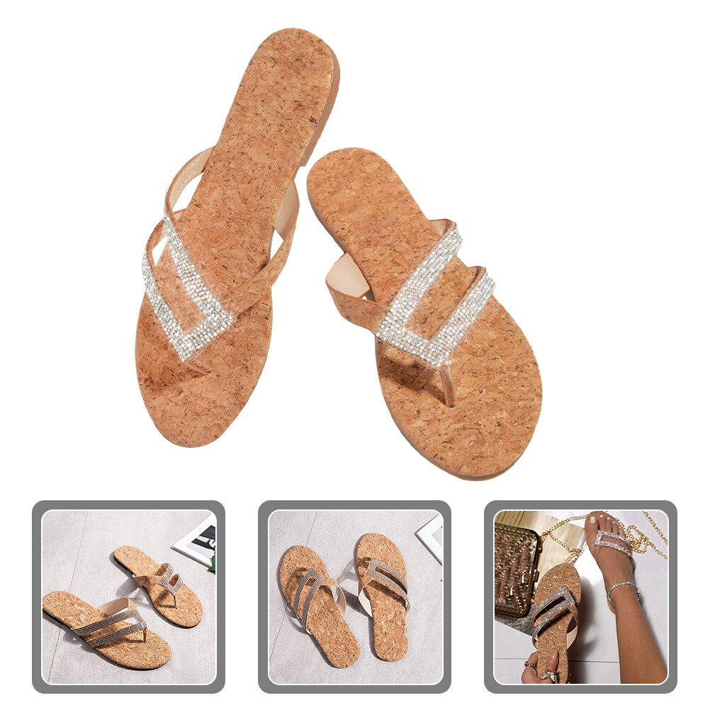 SAOLA Ciabatte donna suola morbida sandali donna strass