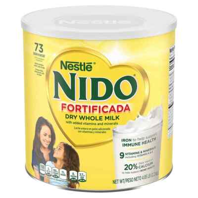 Nestle NIDO Fortificada Powdered Dry Whole Milk 4.85 lbs. 2.2 Kg FRESH .........