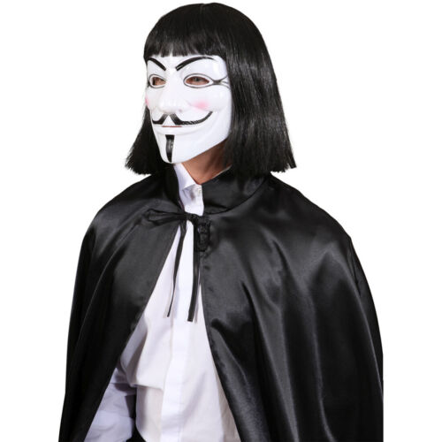 V wie Vendetta Maske Guy Fawkes Filmmaske Anonymous Faschingsmaske Revolution  - Afbeelding 1 van 2