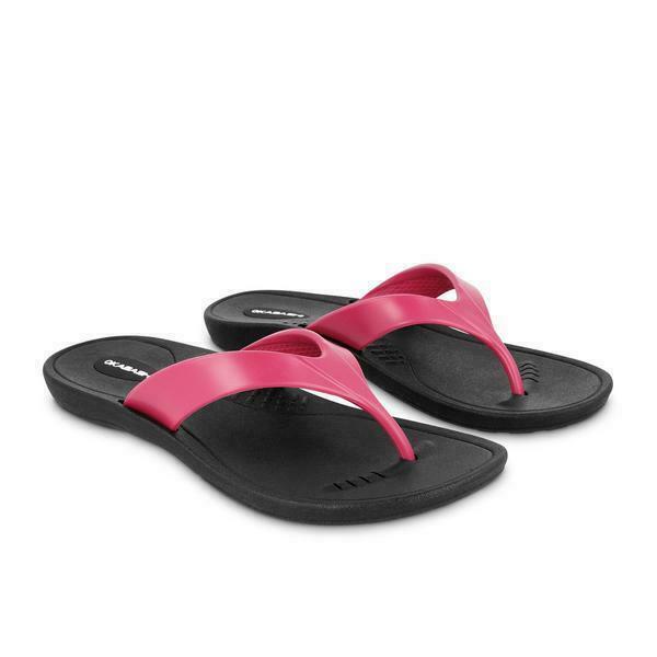 BRAND NEW Women's Okabashi Flip Flops - Pink and Black - Size Small | eBay