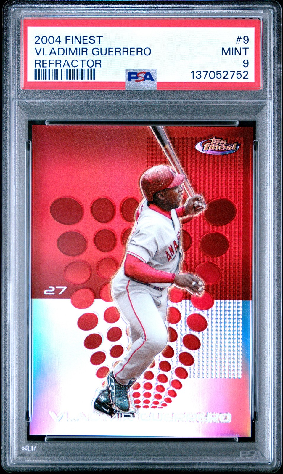 2004 FINEST REFRACTOR #9 VLADIMIR GUERRERO PSA 9