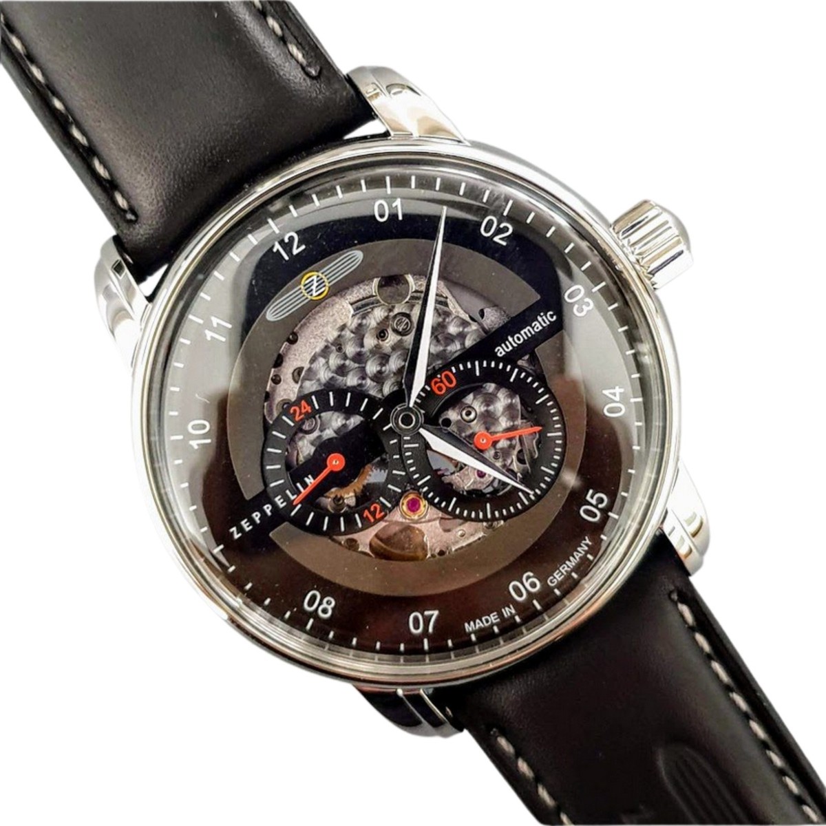 Zeppelin 8664-2 New Captain's Line Automatic Black Dial Men's