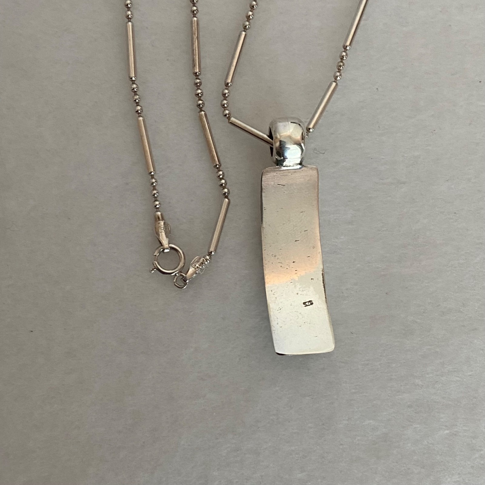 Sterling Silver 925 Rectangular Curved Malachite … - image 15