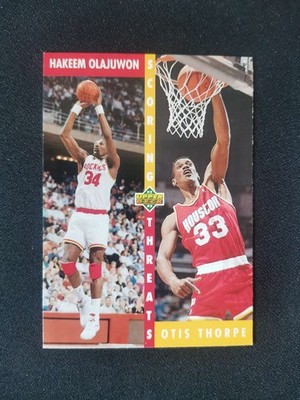 1992 Upper Deck Hakeem Olajuwon Otis Thorpe Scoring Threats #501