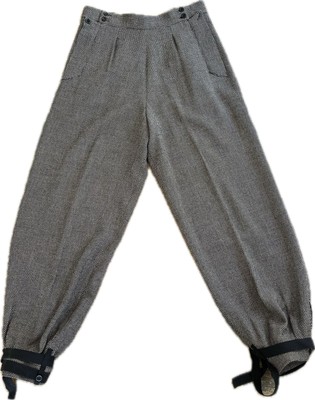 Vintage Dries Van Noten Wool Tweed Drop Waist Harem Pants 1990s Y2K