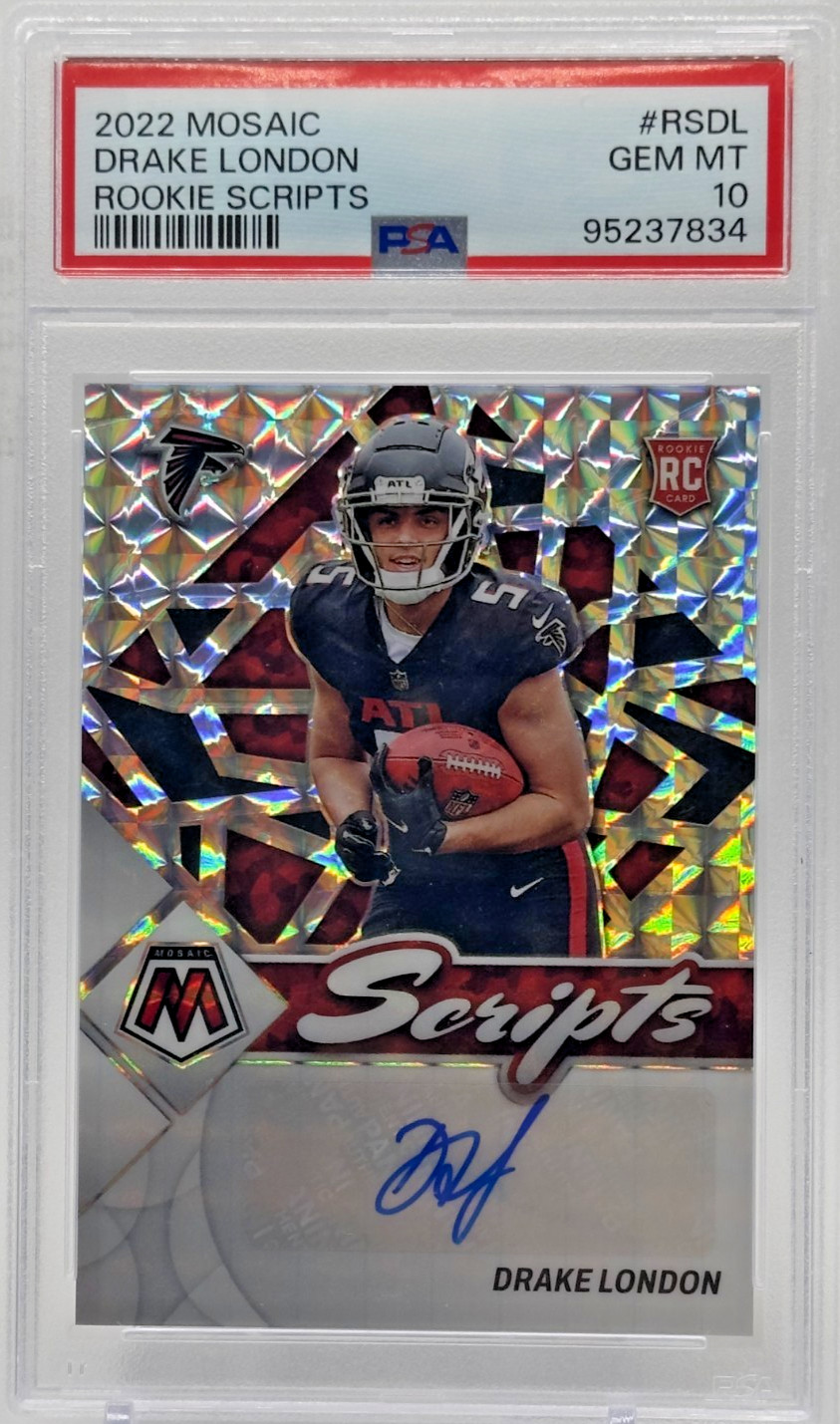 Drake London Panini Flawless Rookie Showcase Materials #RSDL Silver