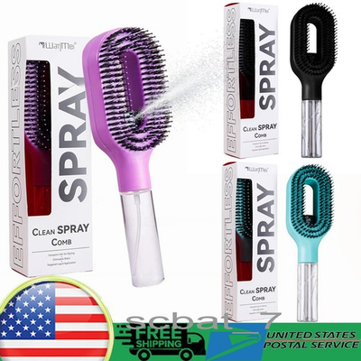 #ad 2 in 1 Air Cushion Massage Comb Hair Brush with Water Spray Anti Tangle Brush $17.99