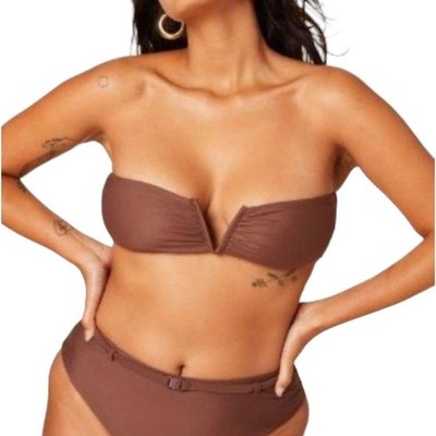 Andie The Scala Bikini Top Espresso Brown Size XL NWT $58 MSRP