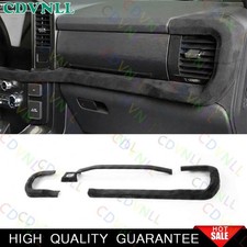 Para Ford F150 2021-2026 Negro Gamuza Consola Media Salpicadero Panel Tira Borde 3*