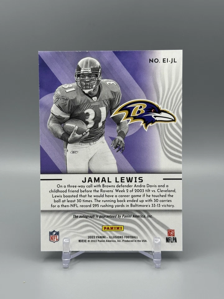 2022 Illusions Jamal Lewis Elusive Ink Autol 045/149 EI-JL Baltimore Ravens - Image 2 of 2