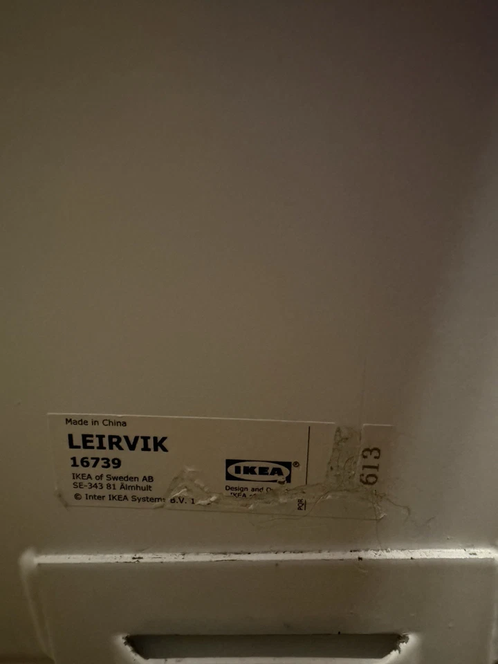 victoriano-esque blanco IKEA LEIRVIK estribo/cabecero Foto 3 de 3