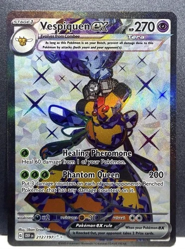 Vespiquen ex 212/197 Ultra Rare Holo Obsidian Flames Pokemon NM