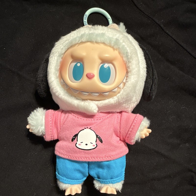 POPMART The Monsters x Sanrio Pochacco Plush Keychain Labubu