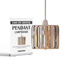 Crystal Pendant Light Modern Drum Chandelier Chrome Ceiling Dining Room Bedroom