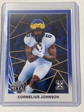 CORNELIUS JOHNSON wolverines 2024 Leaf Metal Blaster '90 Blue 14/50 (U1)