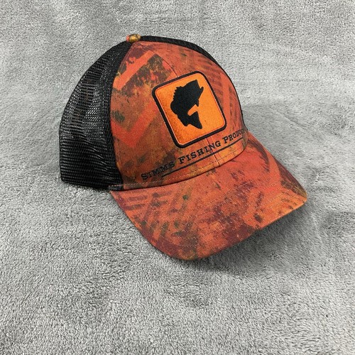 Cappello camionista prodotto pesca SIMMS mimetico fuoco chevron basso icona outdoor snapback - Foto 4 di 11