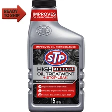 High Mileage Oil Treatment + Stop Leak Engine Oil Additive, 15 Fl Oz